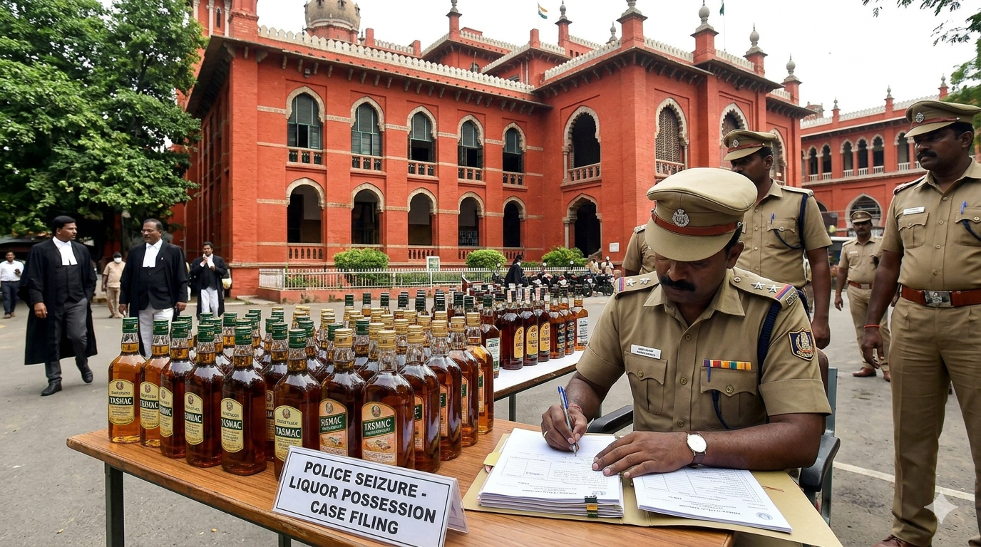 Madras High Court Quashes Prohibition Case: Possession of 1.68 Litres Liquor Not an Offence