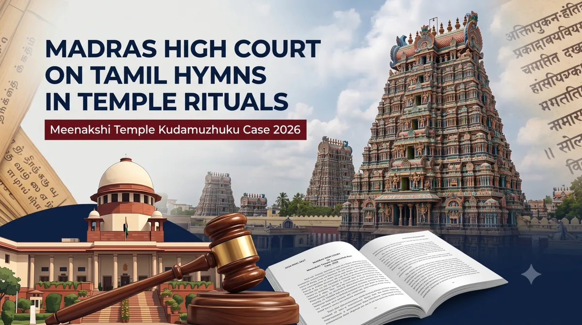 Madras High Court Refuses Equal Tamil-Sanskrit Recitation at Meenakshi Temple Kudamuzhuku Without Law