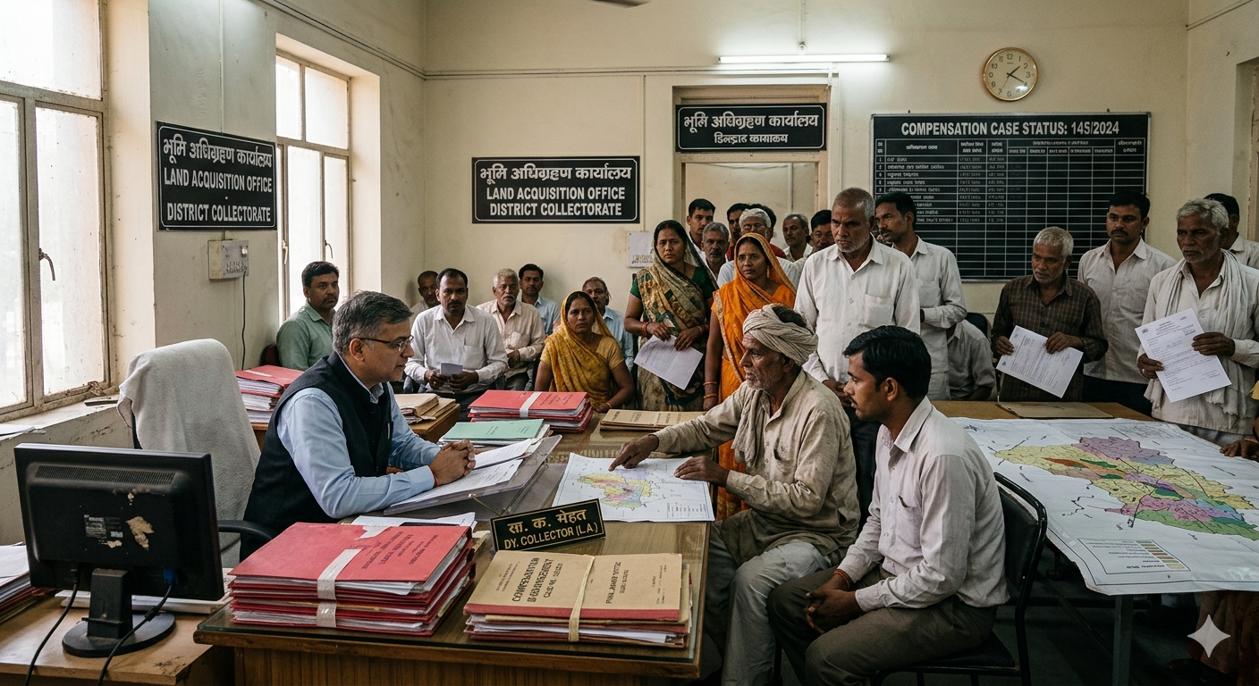 Land acquisition and property impact support in Vandavasi